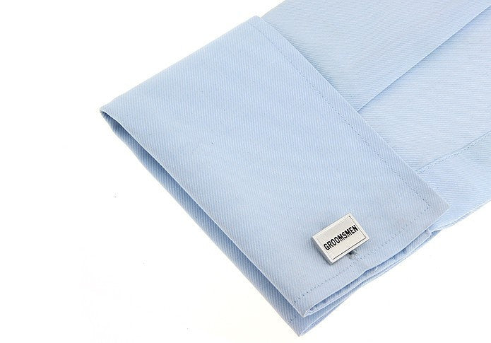 Groomsmen Cuff Links - Silver, Unbreakable Man - 2