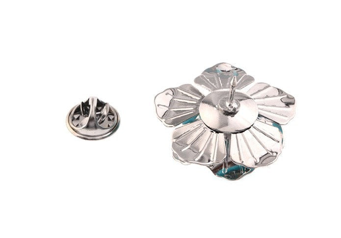 Blue Rose Lapel Badge