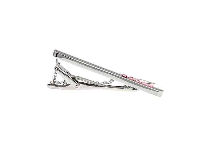 Pink Diamonté Tiled Tie Bar with Chain, Unbreakable Man - 3