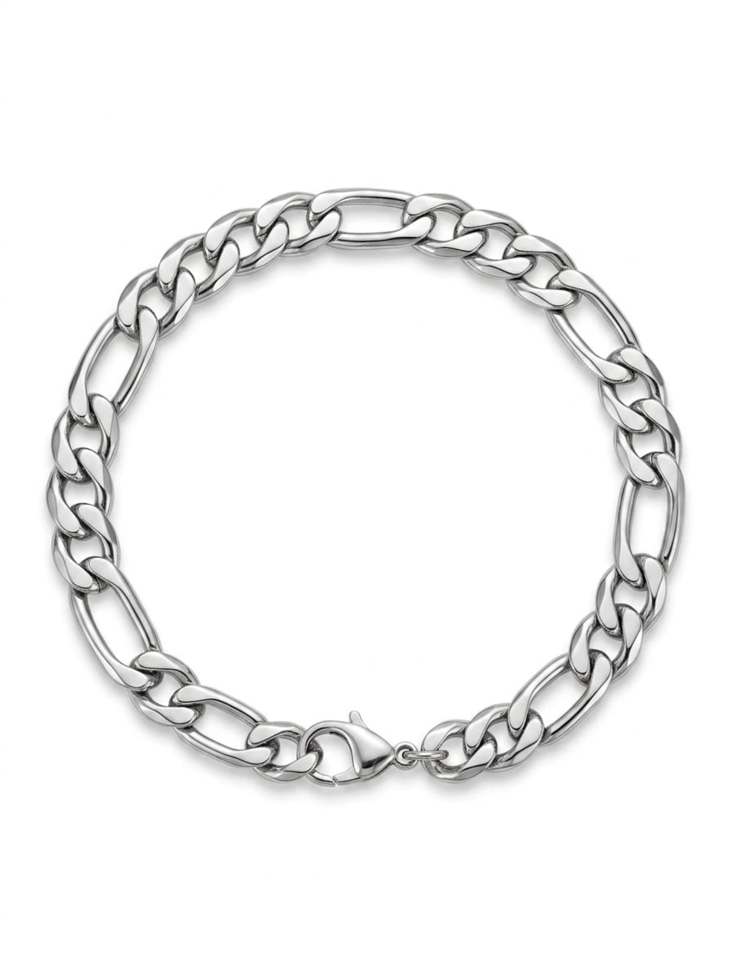 Figaro Thick Stainless Steel Bracelet