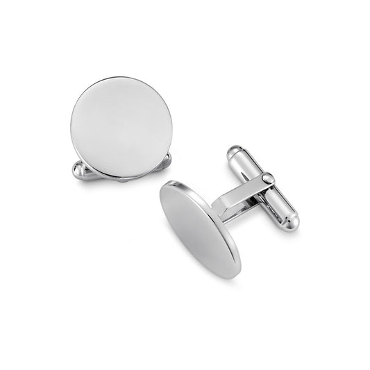 Round Polished Cuff Links