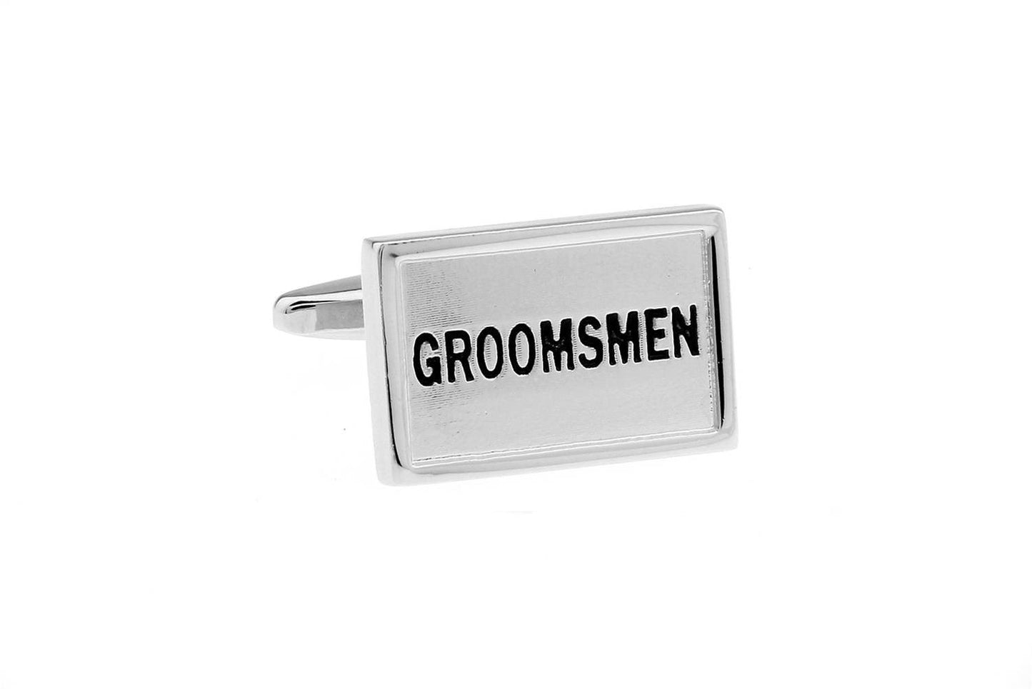 Groomsmen Cuff Links - Silver, Unbreakable Man - 1