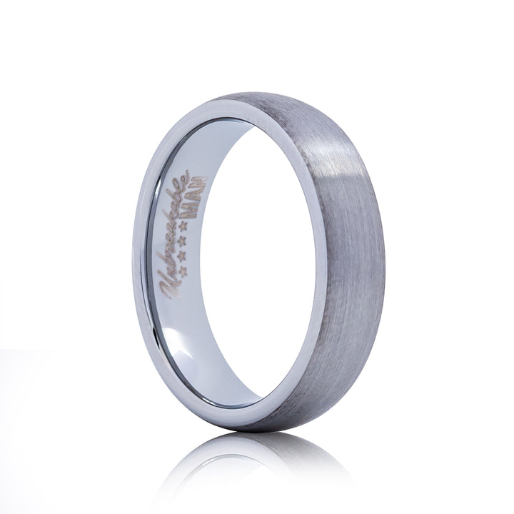 Endure Tungsten Ring - 6mm Brushed Silver Men's Band